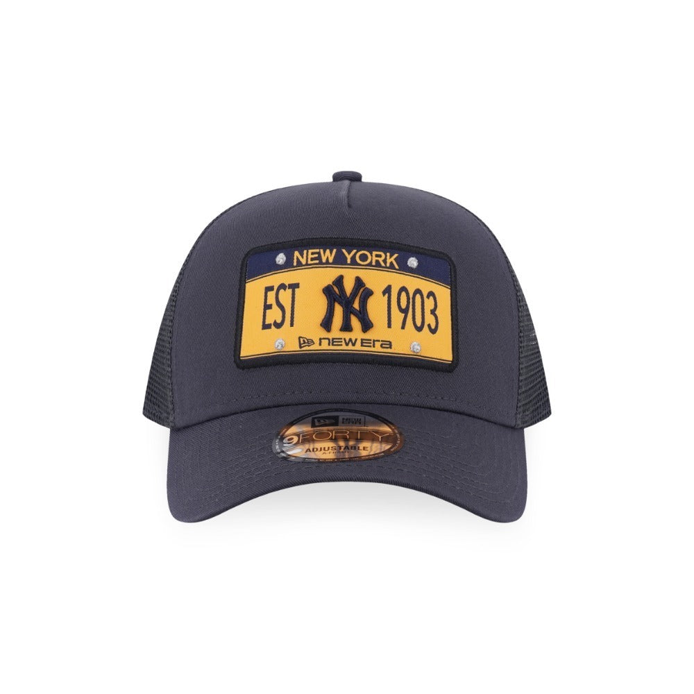 หมวกแก๊ป New Era รุ่น New York Yankees License Plate Graphite 9Forty A-Frame Trucker Cap