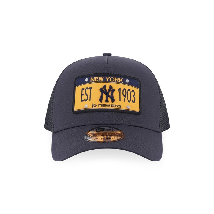 หมวกแก๊ป New Era รุ่น New York Yankees License Plate Graphite 9Forty A-Frame Trucker Cap
