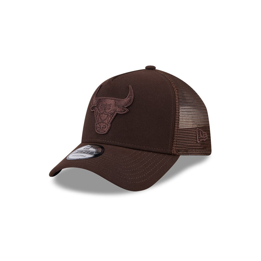 หมวกแก๊ป New Era รุ่น Chicago Bulls Burnt Wood 9Forty A-Frame Trucker Cap
