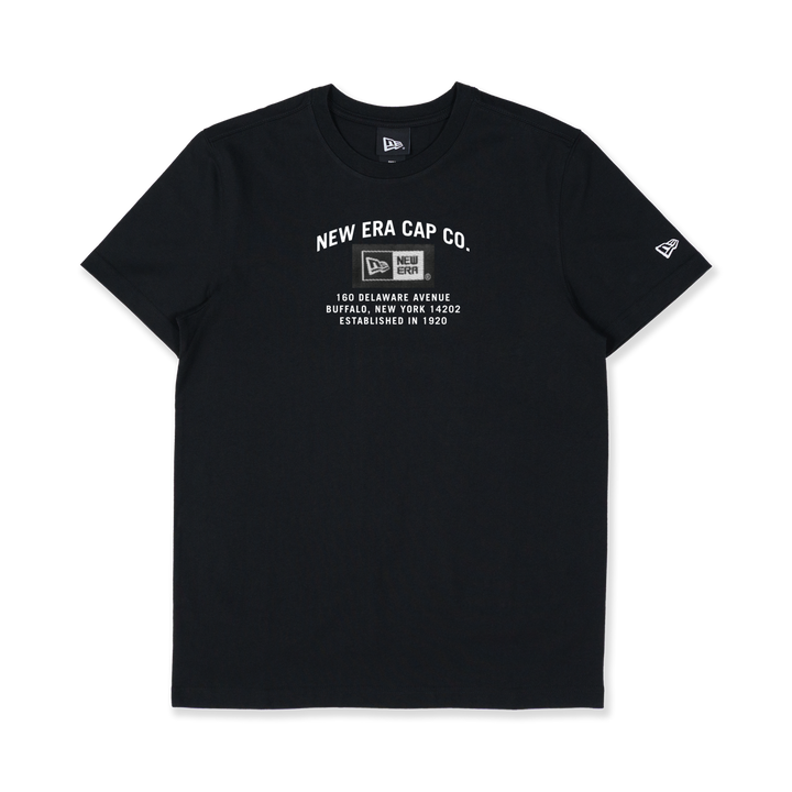 เสื้อยืด SHORT SLEEVE TEE NEW ERA LABEL PRINT BLACK