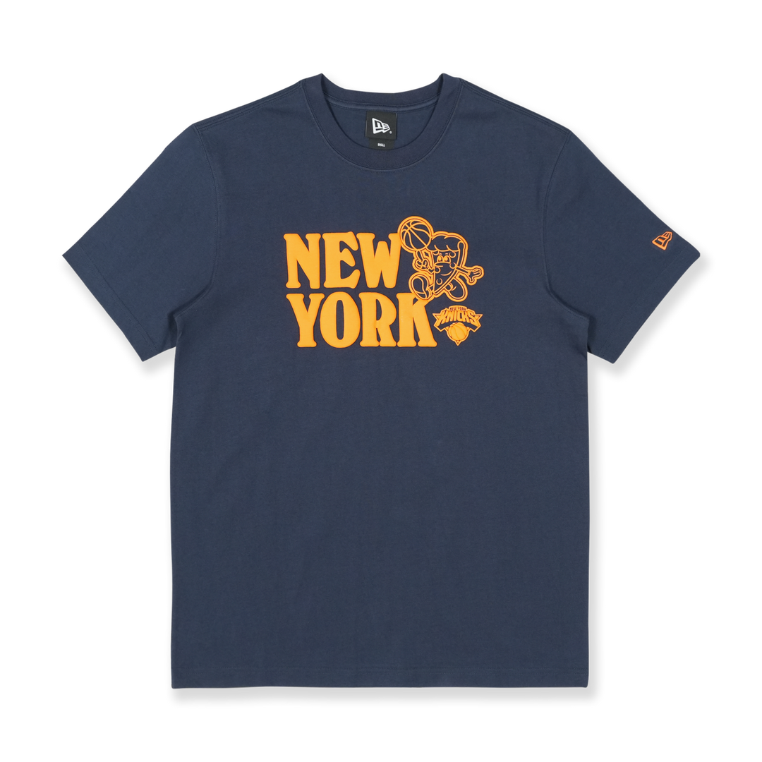 เสื้อยืด NEW YORK KNICKS CITY VIBE-NY CARTOON NAVY SHORT SLEEVES T-SHIRT